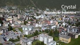  Presentation with meetings - Presentation consisting of aerial-view-of-davos-city background and a dark gray colored foreground