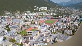  Presentation with city - Amazing slides having aerial-view-of-davos-city backdrop and a gray colored foreground