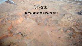  Presentation with desert - Colorful presentation design enhanced with aerial-view-of-desert backdrop and a soft green colored foreground
