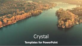  Presentation with forest bridge - PPT layouts consisting of aerial-view-of-dnieper-river background and a dark gray colored foreground