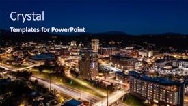  Presentation with asheville - Presentation theme having aerial-view-of-downtown-asheville background and a navy blue colored foreground