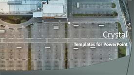  Presentation with malls - Beautiful theme featuring aerial-view-of-empty-parking backdrop and a gray colored foreground