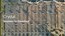  Presentation with malls - Colorful presentation enhanced with aerial-view-of-empty-parking backdrop and a gray colored foreground