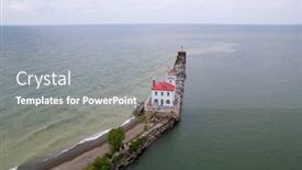  Presentation with west - Presentation theme having aerial-view-of-fairport-harbor background and a gray colored foreground