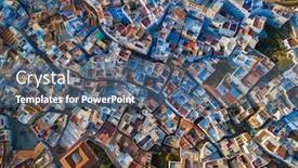  Presentation with morocco - Colorful slide deck enhanced with aerial-view-of-famous-medina backdrop and a ocean colored foreground