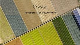  Presentation with vegetable farm - Amazing PPT layouts having aerial-view-of-farm backdrop and a coral colored foreground
