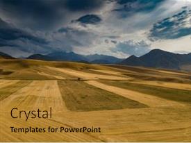Aerial View Of Field Top PPT template 63 | CrystalGraphics