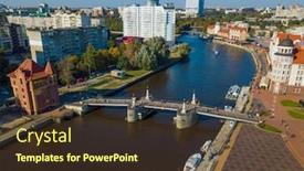 Presentation with fish - Colorful theme enhanced with aerial-view-of-fish-village backdrop and a tawny brown colored foreground