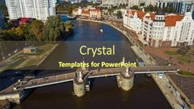  Presentation with fish - Slides with aerial-view-of-fish-village background and a tawny brown colored foreground