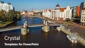  Presentation with fish - Slides with aerial-view-of-fish-village background and a tawny brown colored foreground