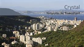  Presentation with aerial - Presentation theme enhanced with aerial-view-of-flamengo background and a light blue colored foreground