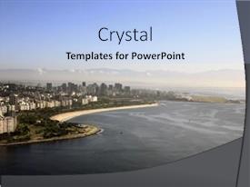 Aerial View Of Flamengo PPT template 82 | CrystalGraphics