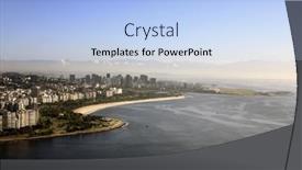  Presentation with aerial - Beautiful presentation featuring aerial-view-of-flamengo backdrop and a light blue colored foreground