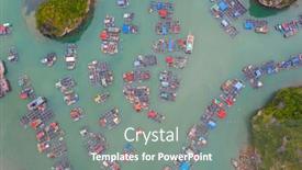  Presentation with world heritage - Beautiful slide deck featuring aerial-view-of-floating-fishing backdrop and a gray colored foreground