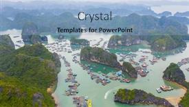  Presentation with world heritage - Presentation theme enhanced with aerial-view-of-floating-fishing background and a light blue colored foreground