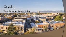  Presentation with fort - Amazing PPT theme having aerial view of fort collins backdrop and a light blue colored foreground