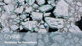  Presentation with frozen - Amazing presentation having aerial view of frozen arctic ocean backdrop and a seafoam green colored foreground