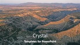  Presentation with aerial - Cool new slide deck with aerial-view-of-gorges-la backdrop and a tawny brown colored foreground