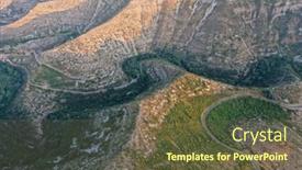  Presentation with circus - PPT layouts consisting of aerial-view-of-gorges-la background and a tawny brown colored foreground