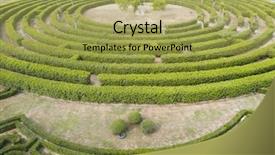  Presentation with green thumb garden - Theme having aerial view of green maze background and a yellow colored foreground