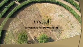  Presentation with maze - Slide deck featuring aerial view of green maze background and a  colored foreground