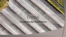  Presentation with greenhouse - Audience pleasing slide set consisting of aerial-view-of-greenhouse backdrop and a light gray colored foreground