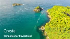  Presentation with new zealand - Presentation with aerial-view-of-hahei-beach background and a ocean colored foreground