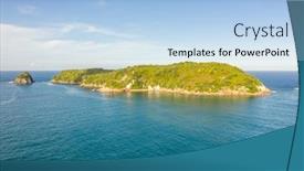  Presentation with new zealand - Presentation enhanced with aerial-view-of-hahei-beach background and a light blue colored foreground