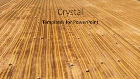  Presentation with agricultural - Audience pleasing presentation design consisting of aerial-view-of-harvested-wheat backdrop and a gold colored foreground