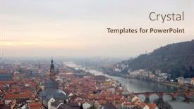  Presentation with aerial - Theme enhanced with aerial-view-of-heidelberg background and a sky blue colored foreground