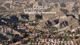  Presentation with housing - Slides with aerial-view-of-hillside-housing background and a gray colored foreground