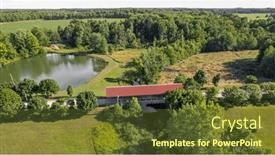  Presentation with road - Presentation enhanced with aerial-view-of-historic-caine background and a tawny brown colored foreground