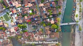  Presentation with ancient - Colorful presentation design enhanced with aerial-view-of-hoi backdrop and a coral colored foreground