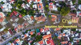  Presentation with ancient - Audience pleasing slide set consisting of aerial-view-of-hoi backdrop and a violet colored foreground