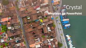  Presentation with ancient - Cool new PPT layouts with aerial-view-of-hoi backdrop and a coral colored foreground