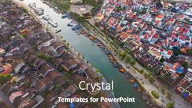  Presentation with ancient - PPT theme enhanced with aerial-view-of-hoi background and a tawny brown colored foreground