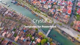  Presentation with ancient - Amazing slide set having aerial-view-of-hoi backdrop and a gray colored foreground