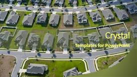  Presentation with community - Cool new presentation theme with aerial view of homes backdrop and a tawny brown colored foreground
