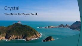  Presentation with hong kong - Beautiful presentation theme featuring aerial-view-of-hong-kong backdrop and a light blue colored foreground