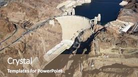  Presentation with nevada - Amazing PPT theme having aerial view of hoover dam backdrop and a coral colored foreground