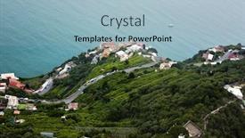  Presentation with villa - Theme having aerial view of houses on the coast villa cimbrone ravello province of salerno campania italy background and a light blue colored foreground