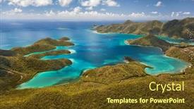  Presentation with hurricane - Amazing presentation design having aerial-view-of-hurricane-hole backdrop and a tawny brown colored foreground