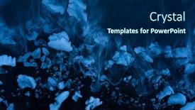  Presentation with ice - Presentation theme consisting of aerial-view-of-ice-floes background and a navy blue colored foreground