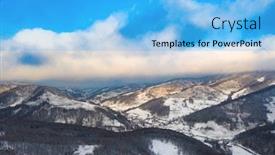  Presentation with transylvania - PPT theme with aerial-view-of-idyllic-winter background and a light blue colored foreground