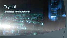  Presentation with night city - Colorful presentation design enhanced with aerial-view-of-illuminated-city backdrop and a wine colored foreground