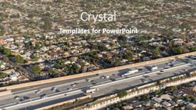  Presentation with neighborhoods - Presentation theme consisting of aerial-view-of-interstate-5 background and a gray colored foreground