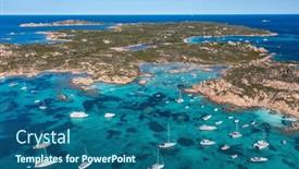  Presentation with aerial view of cape town - Presentation design with aerial-view-of-islands background and a ocean colored foreground