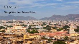  Presentation with india flag - Slide set having royal family jaipur rajasthan india background and a light blue colored foreground