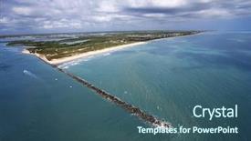  Presentation with fort - Slides consisting of aerial-view-of-jetty background and a ocean colored foreground