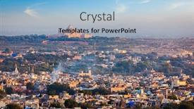  Presentation with jodhpur - Beautiful presentation featuring aerial-view-of-jodhpur-cityscape backdrop and a light blue colored foreground